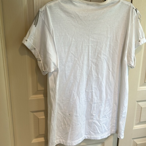 Ami Ali Womans Western Shirt White w Fringe Shirt One Size Fits All - Picture 5 of 6